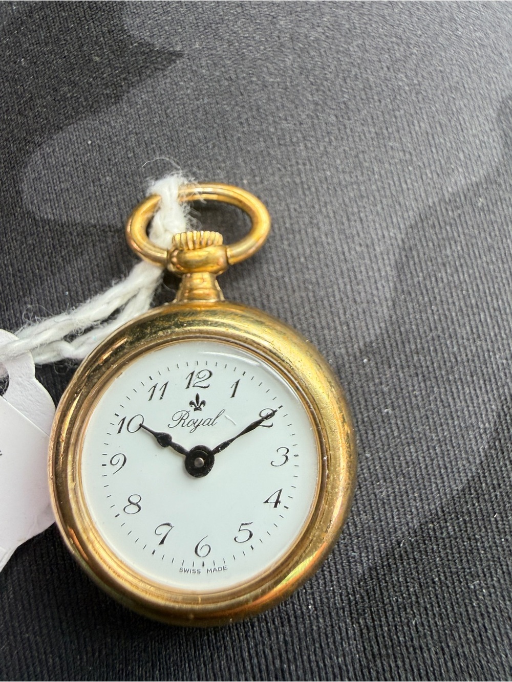 Royal Gold Pocket Watch - White Dial 1” pre owned